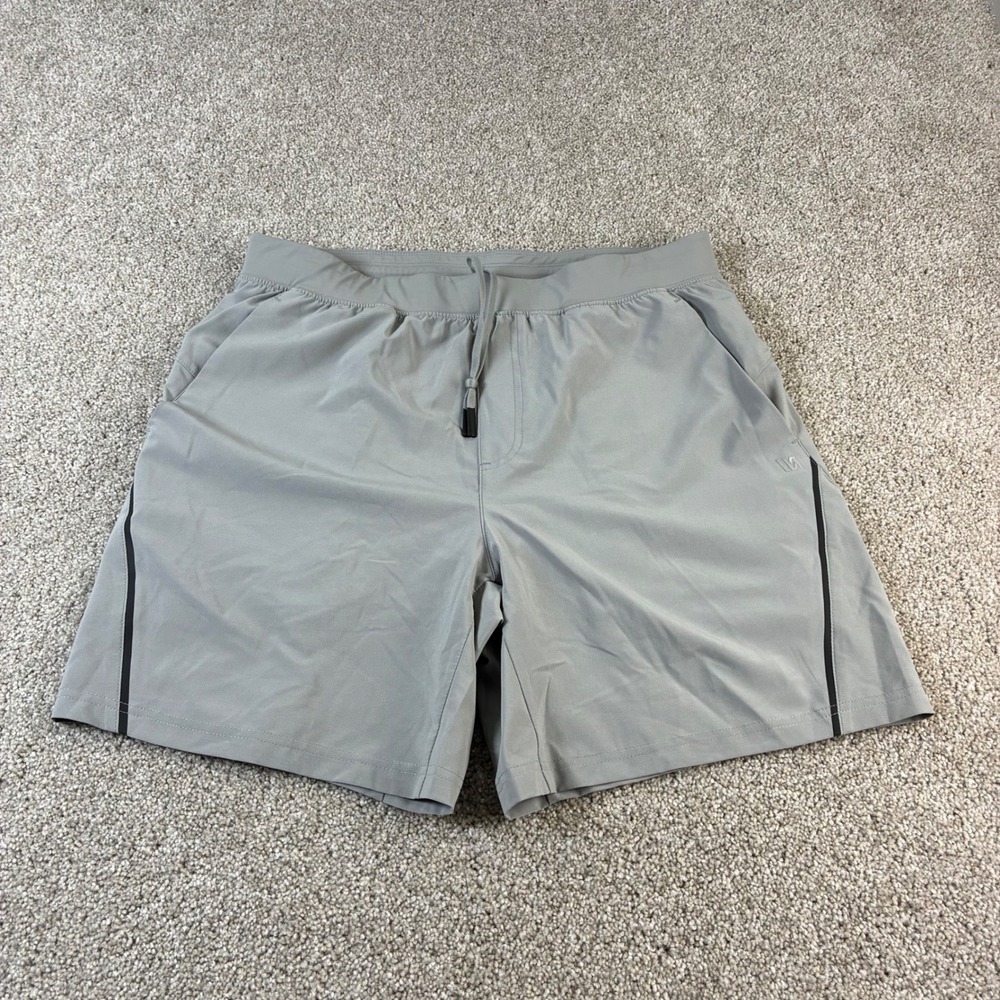 VRST Stealth Run Shorts Lined Athletic Mens Large Gray‎ Drawstring Pockets